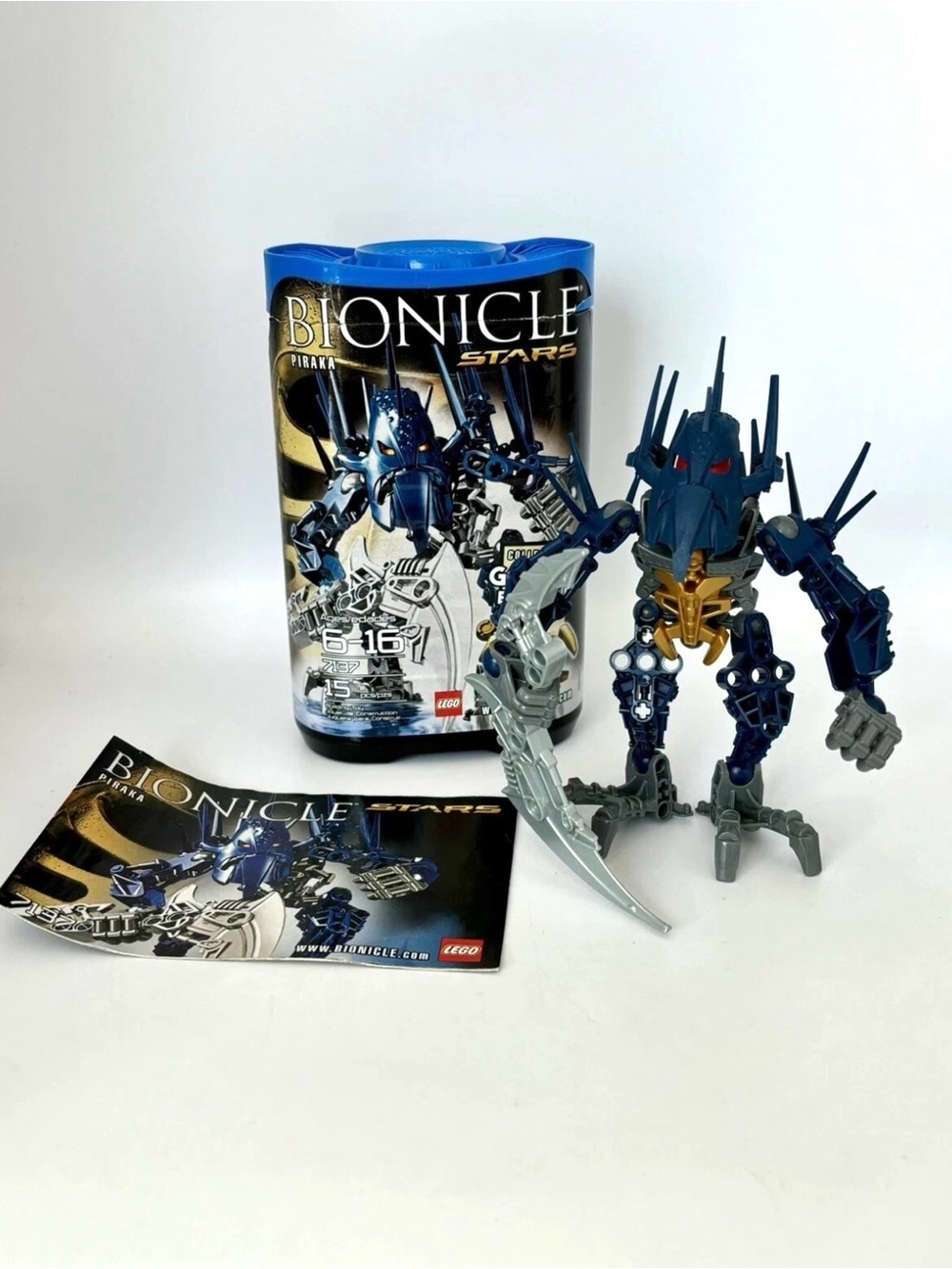 LEGO Bionicle Stars 7137 Piraka Complete With Instructions, Box, Golden Piece